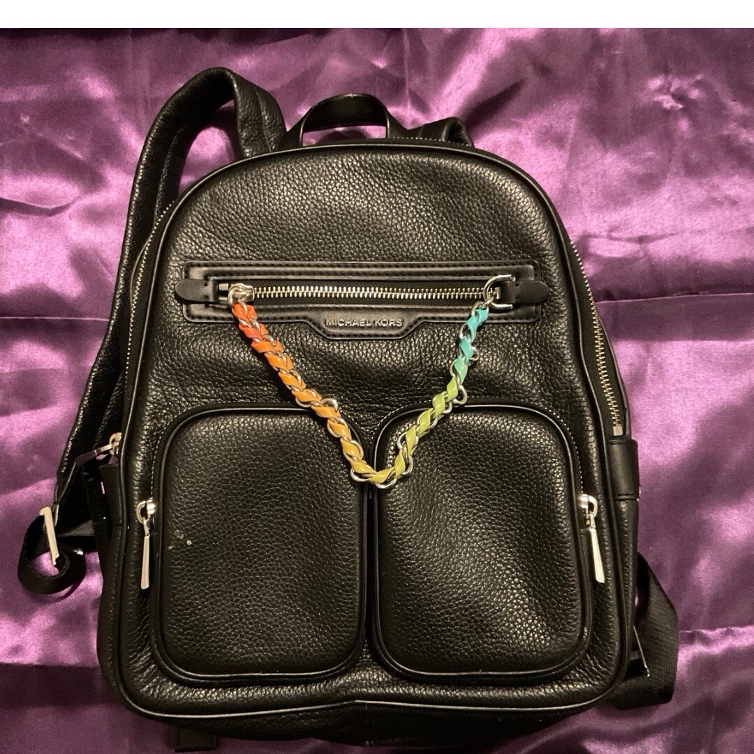 PRIDE Elliot Medium Pebbled Leather Backpack | eBay