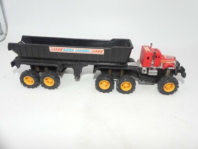 VINTAGE 80'S TOP TRUCKS SUPER LOADING 11'' PLASTIC TOY FRICTION POWERED