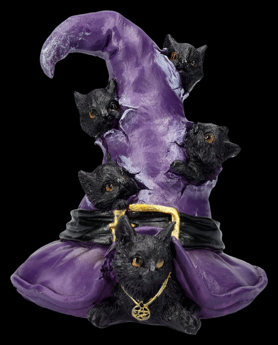 Cat Figures From Magic Hat - Magical Mischief - WITCH MAGIC CAT Magical