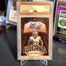 2023 Obsidian Kyren Williams Volcanic Signatures E/E Red Auto #7/8 Rams PSA POP1