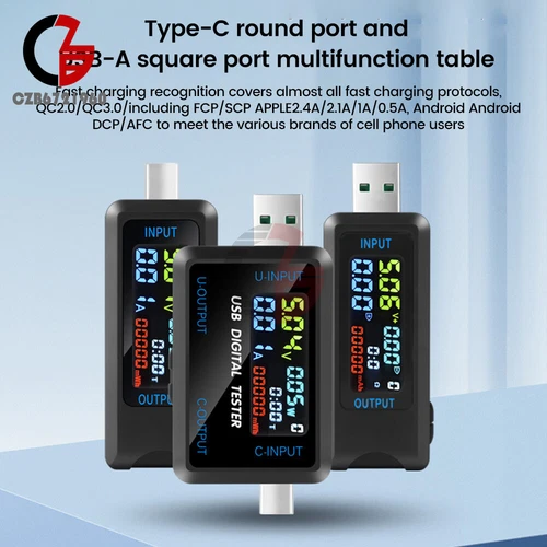 Digital Voltage Current Meter Power Capacity Tester USB Type-C Charger Detector