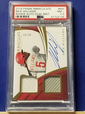Nick Williams - 2018 Panini Immaculate Rookie Autograph Dual Material PSA 7.5 