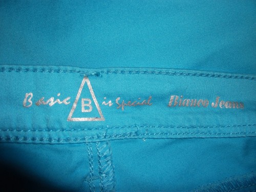 Bianco Jeans Women's Size 27 Turquoise Blue Pants Cotton - Picture 6 of 10