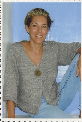 Dolce Handknits Knitting Pattern #WSAE-0504 Sausalito - Easy Knit Cardigan!
