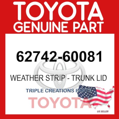 62742-60081 Genuine Toyota Weatherstrip Quarter Window LH 6274260081 OEM