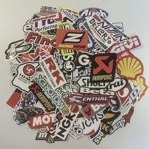 100 Mixed Random Stickers Motocross Motorcycle Car ATV Racing Bike Helmet Decal - Picture 4 of 12