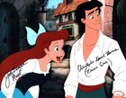 The Little Mermaid 11x14 Photo Poster Cast x2 Signed Barnes, Benson JSA
