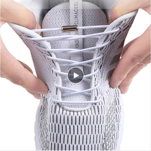 Elastische Schnürsenkel mit Schnellverschluss Metallkappe ohne Binden Schuhe FIX - Bild 1 von 33