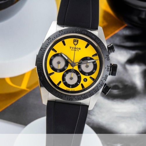 Tudor Fastrider Chronograph Yellow Dial Keramik / Stahl Automatik Ref. 42010