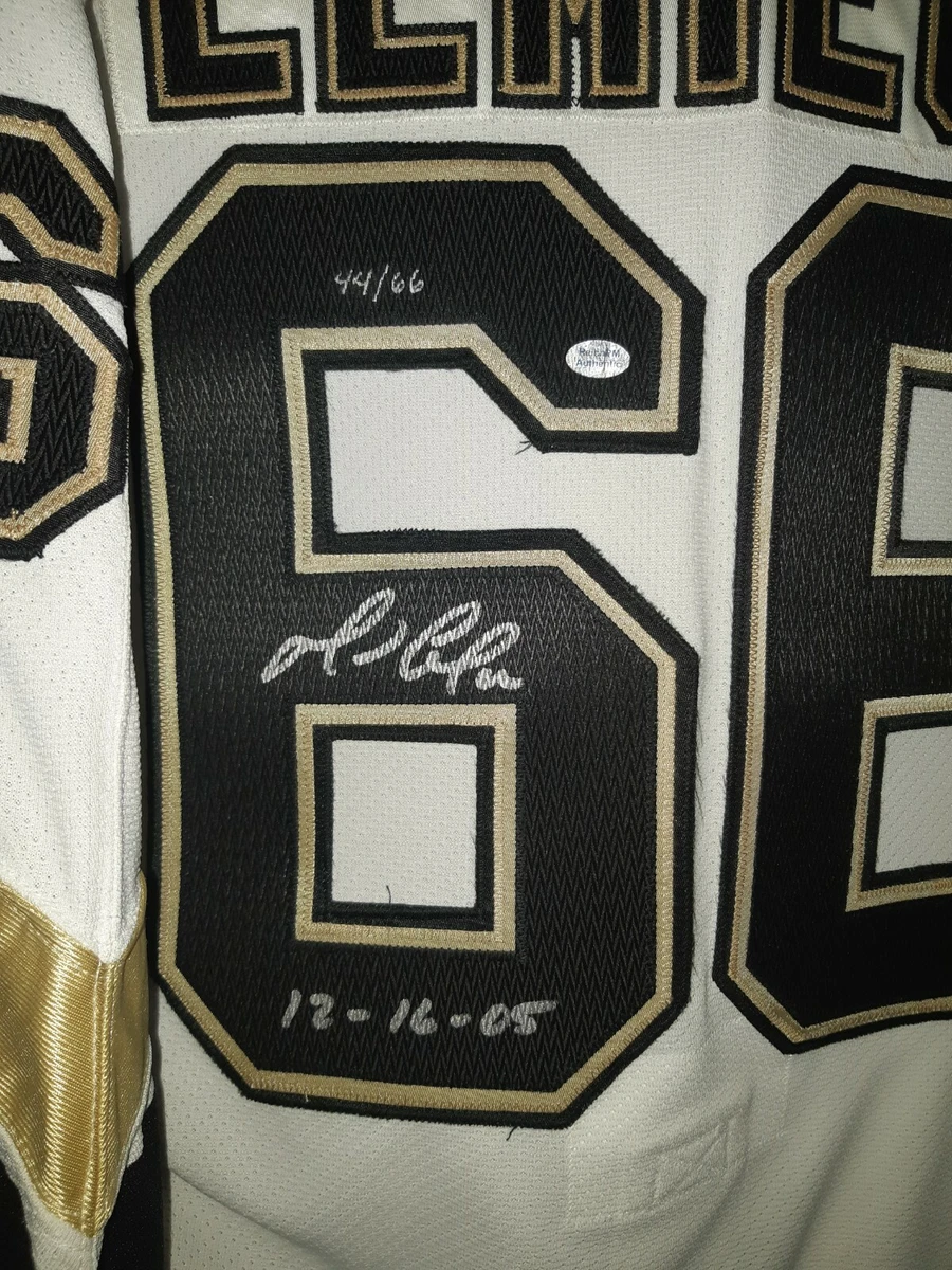 autographed mario lemieux jersey