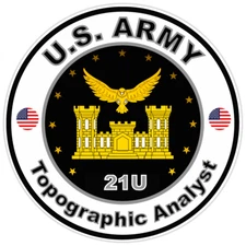 United States Army Topographic Analyst Sticker Military Soldier Decal 5"