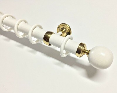 Terminali Per Bastone Tenda In Legno Noce - Diametro 35mm, Coppia Di Pomelli - Foto 13