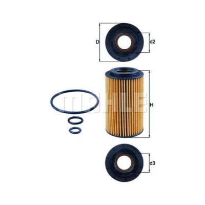 Ölfilter KNECHT OX 153/7D2 für CHRYSLER DODGE FIAT MERCEDES-BENZ NISSAN ROVER