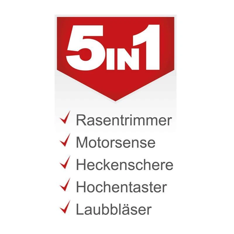 Scheppach 5in1 Benzin Motorsense MTC42-5P Hochentaster Heckenschere Laubbläser - Bild 2 von 4