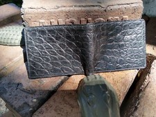 Wild Alligator Bi fold Wallet croc gator swamp leather hide Credit Hipster MY14