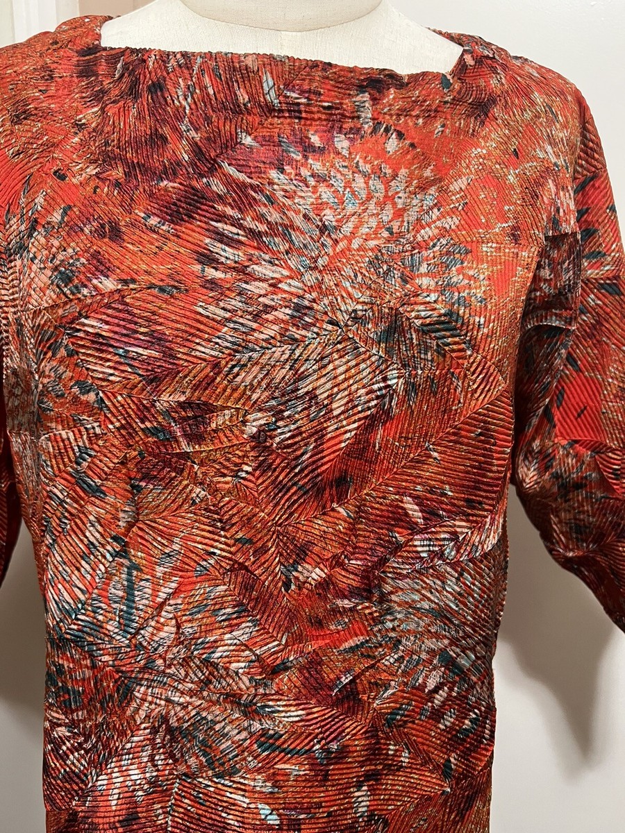 即発! サイズ2 Ali Ro Floral-Print Shift Dress Ali Ro Womens Dress Size 2 Printed Shift 3/4 Sleeve Crinkle