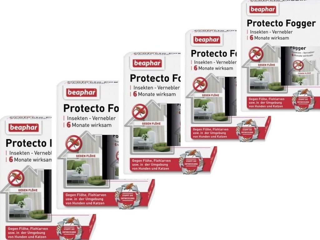 Flohbombe Beaphar Protecto Fogger Sparpaket 10x75ml Insekten Vernebler