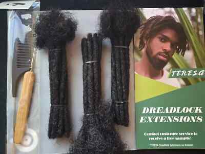 Teresa Small 0.6cm Width 4 Inch 30 strands 100% Human Hair Dreadlock ...