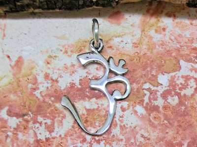 Om Aum Anhänger 925 Sterling Silber Mantra Buddhismus Hinduismus