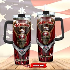 Francisco***49ers Stanley 40oz Stainless Steel H2.0 Flowstate Quencher Tumbler2