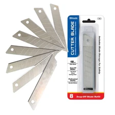 BAZIC Cutter Replacement Blades w/Tube (8/Tube) 8-count 1-Pack