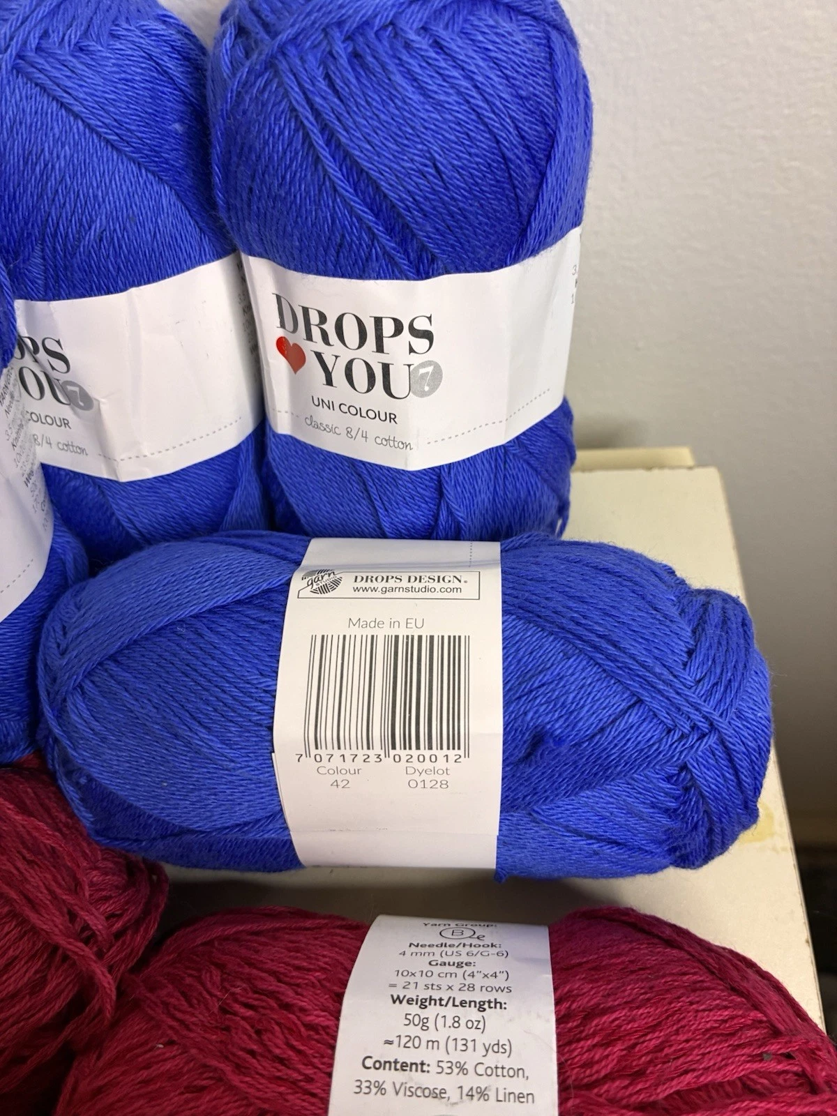 LOT OF 44 Drops Yarn Assorted Cotton Saffron image 20