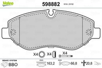 Bremsbelagsatz Scheibenbremse Valeo 598882 FüR Crafter 30 50 Mercedes 35 VW Bus
