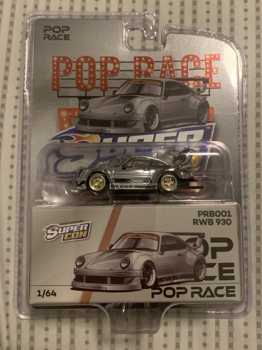 2026 Pop Race Las Vegas Super Con Porsche 930 RWB 1:64 Diecast Car