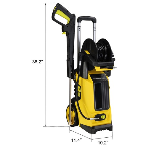 Lavadora a presión eléctrica 3800 PSI 2,6 GPM Lavadora eléctrica de alta potencia con ruedas - Imagen 7 de 23