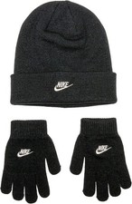 Futura Beanie and Glove Two Piece Grade School Set Black/White - Black - OS