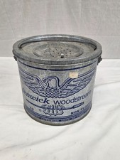VTG Fenwick Woodstream Fishing Galvanized Metal Minnow Bucket Floating Bait 88