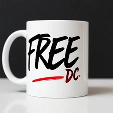 Washington DC FREE DC Anti Trump Coffee Mug Political Protest Gift Ceramic Cup