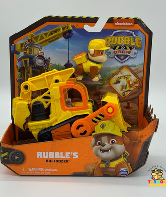 Paw Patrol Rubble & Crew - Planierraupen-Baufahrzeug mit Rubble-Figur Bulldozer
