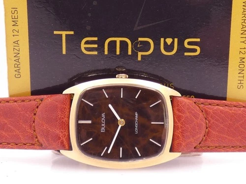 BULOVA LONGCHAMP BARREL VINTAGE '70s RADICA DIAL 18KT G.F. MANUAL 7630 WATCH