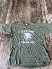 Molon Labe Spartans Warrior Helmet Men's T-Shirt Vintage Come And Get Them Xl
