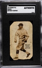 1919 ZEE-NUT RAY FRENCH POOR ZEENUT SET BREAK SGC A BASEBALL SALT LAKE CITY BEES