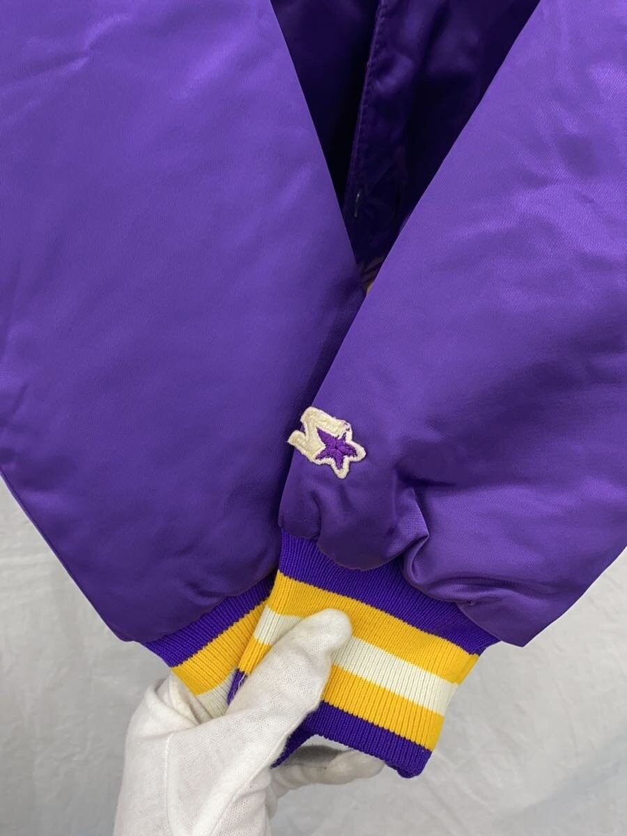 STARTER Stadium Jacket M Nylon Purple - image 5