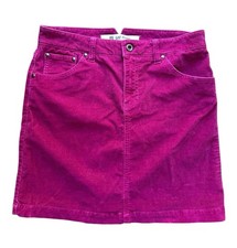 GAP Jeans Stretch Magenta Pink Corduroy Mini Skirt Women  s Size 8