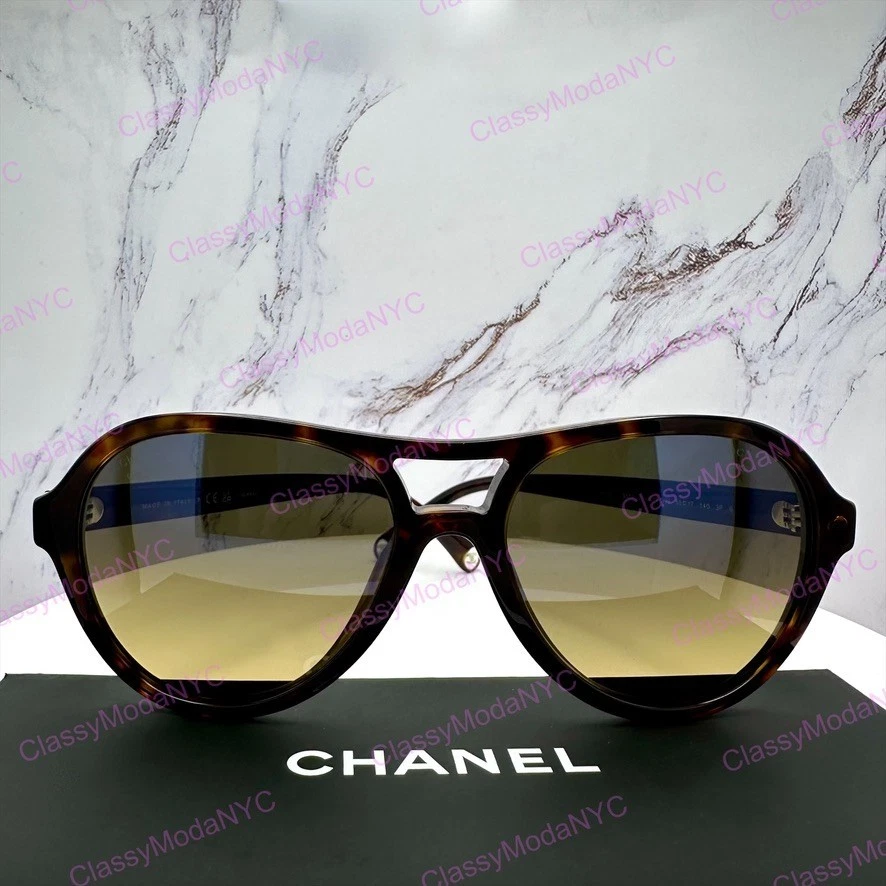 CHANEL Pilot Brown Sunglasses for Women for sale | eBay