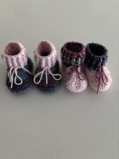 handmade baby crochet booties 3-9 months