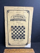 Agosto 1878, THE ENGLISH DRAUGHT PLAYER, (Juego de mesa de damas) J.A. Kear