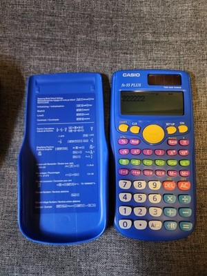 Casio FX-55 PLUS Elementary/Middle School Fraction Blue Calculator