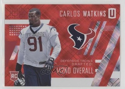 2017 Panini Unparalleled Class of Red 13/25 Carlos Watkins #274 Rookie RC x5u