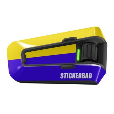 For Cardo Packtalk Edge Device Protection Decal Sticker 1pc TT003 Yellow Blue