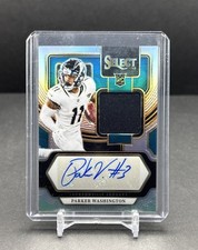 2023 PANINI SELECT #RSM-PWA Parker Washington RC Silver Prizm Auto RPA /199