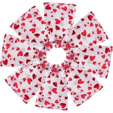 RED Love Sheer Organza Drawstring Gift Bags Jewelry Wedding Party Favor Pouch