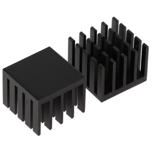 Dissipateur thermique aluminium 20 x 20 x 16 mm dissipateur thermique radiateur aileron noir - Photo 3/6