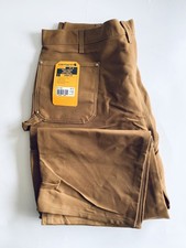 Carhartt Pants Men 42x28 Brown Double Knee Union Made in USA B01-M Loose Fit