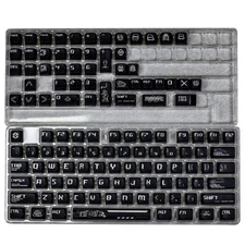 122Key MDA Profile PBT Keycaps Set Black Knight Theme Backlights Keycaps Set