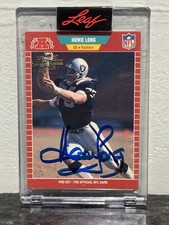 Howie Long Signed 1989 Pro Set Raiders HOF Card Leaf Seals Auto 6/17